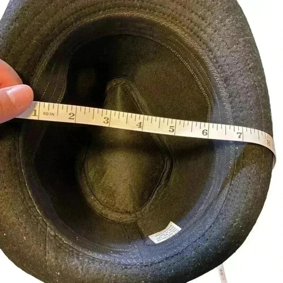 Simplicity Fedora Hat All Black Manhattan Wool & Polyester Fabric One Size - Picture 6 of 8